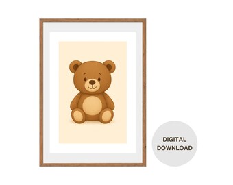 Niedliche Teddybär-Kinderzimmer-Wandkunst - entzückende Kinderzimmer-Dekoration