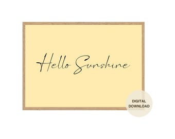 Hallo Sonnenschein Text Wand Kunst Digitaler Download