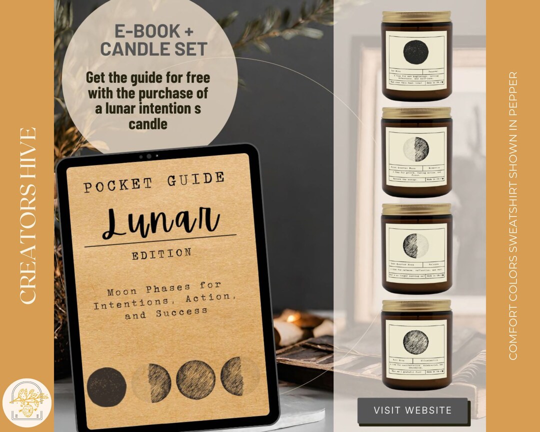 CANDLE GIFT BOX Lunar Moon Phase Meditation Candle Gift Set Etsy