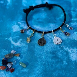 Breloque Gémeaux et bracelet de cheville en cristal