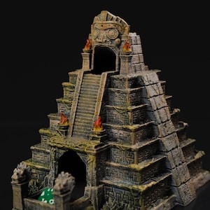 Ancient Temple Dice Tower - Aztec Dice Tower | 3D Printed Dice Tower | Dice Roller |