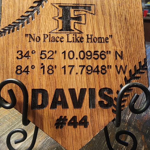 Baseball Home Plate Plaque Etsy