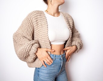 Beige colour oversized Cardigans