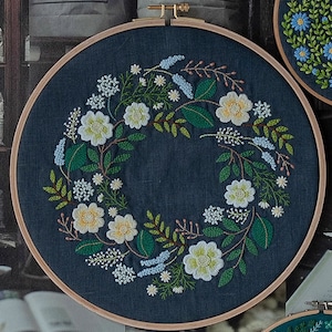 Flower Embroidery Kit: Modern Needlecraft DIY (PDF Tutorial)