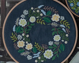 Flower Embroidery Kit: Modern Needlecraft DIY (PDF Tutorial)