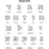 thumbnail image 2 of Hebrew Biblical Alphabet Flash Cards – Alef Bet 48 Letter Educational Jewish... 2 of 14