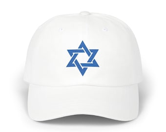 ユダヤ人のダビデの星キャップ |イスラエルのユダヤ人の帽子ギフト | Magen David の刺繍 |野球帽 帽子 ダビデの星 |ああ、