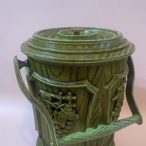 Green Faux wood Ice Bucket