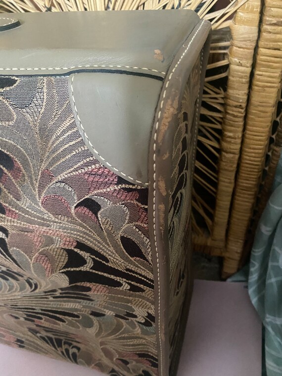 RARE The French Co. Tapestry Luggage Case Gem