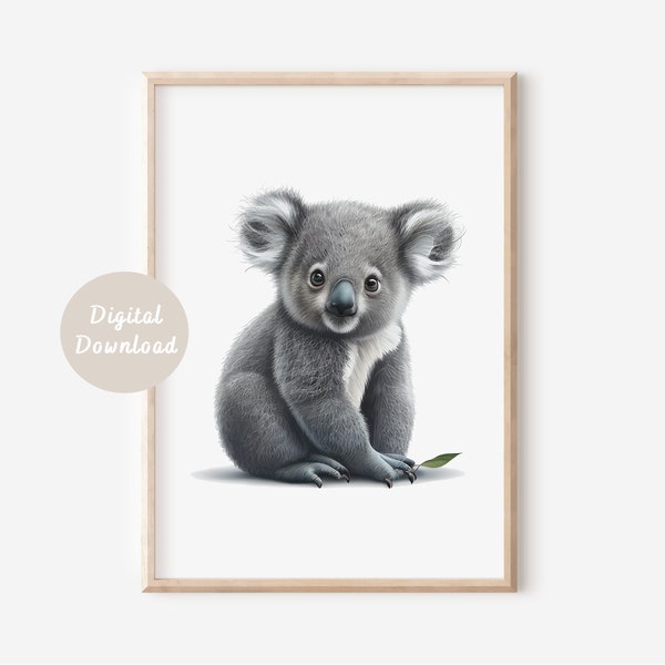 Koala Poster | Kinderzimmer Kunstdruck | DIGITAL DOWNLOAD