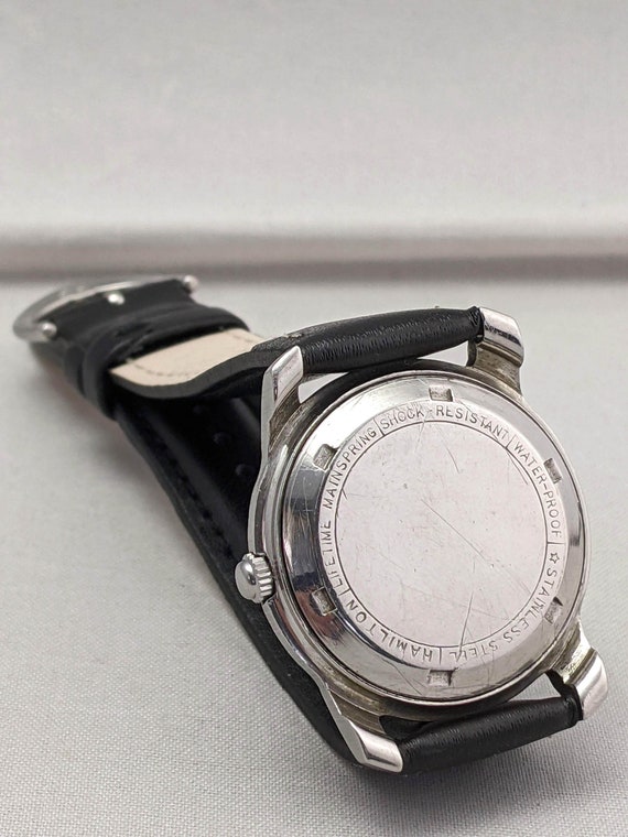 1956 Hamilton Accumatic Watch with Black Dial - image 7