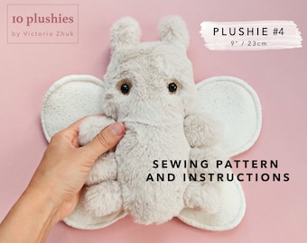 Butterfly Moth Plushie Sewing Pattern and Instructions