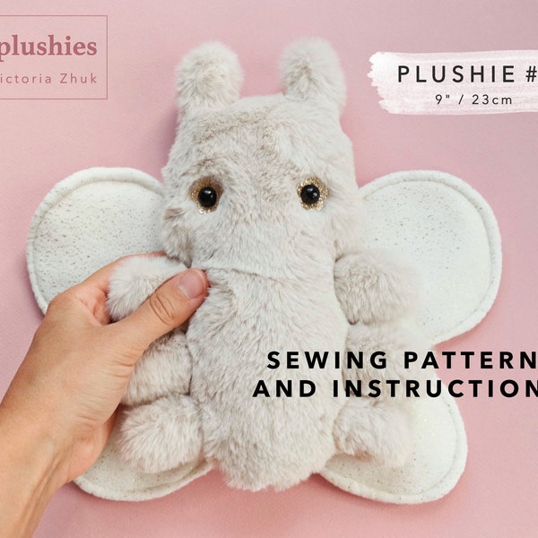 Butterfly Moth Plushie Sewing Pattern and Instructions