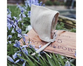 linen coif (bonnet) - Newborn