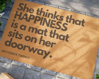 Matchbox 20 Lyrics Doormat: 90s Home Decor, Coir Mat