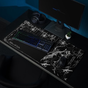 Cybersigilism Gaming Mouse Pad – Dark Cyber Sigil Desk Mat, XL Non‑Slip Mousepad