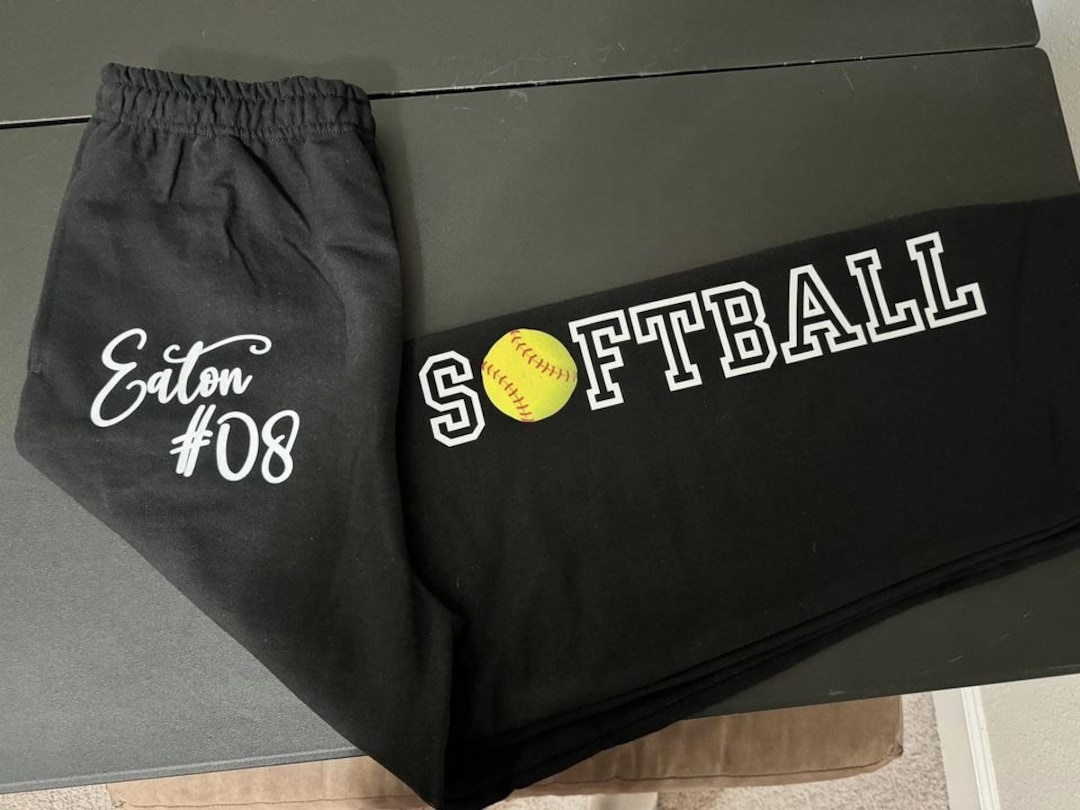 Softball Sweatpants for Softball Team Sweatpants Softball Personalized