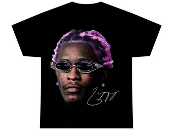 T-SHIRT JEUNE VOYEUR | Rap Tee Concert Merch Kanye Thugger Jeffrey Williams Slime Saison | Impression graphique Hip Hop rare violet