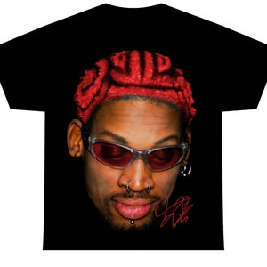 DENNIS RODMAN T-SHIRT | Rare black Homage Vintage Rap Tee Hip Hop Style | Chicago Bulls Scottie Pippen The Last Dance