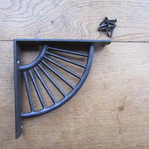 Rustic iron shelf brackets Scaffold Victorian old vintage retro Industrial Art deco shelving brackets PAIR 6&quot;/7&quot;