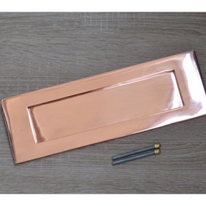 Placa de carta de puerta con patrón victoriano, placa de puerta, buzón, cubierta de placa postal, cobre pulido/oro rosa