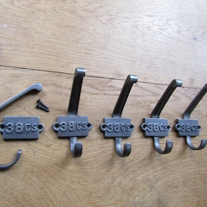 Cast iron Rustic industrial coat hooks vintage old English Victorian retro pegs Antique iron Hat & coat hook