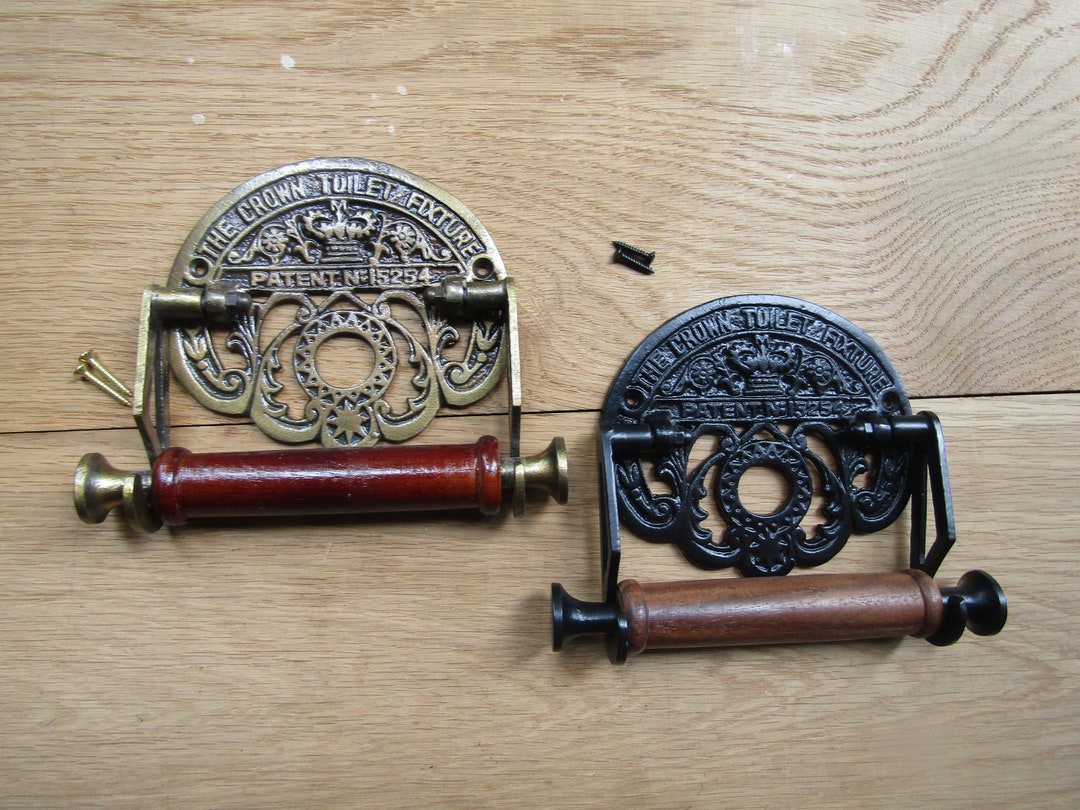 Vintage Toilet Roll Holder CROWN TOILET FIXTURE Toilet Fixture Paper ...