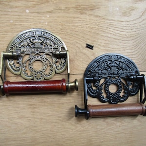 Porta rotolo di carta igienica vintage CROWN TOILET FIXTURE porta rotolo di carta rustico vintage antico ornato vecchio porta rotolo porta rotolo di carta igienica