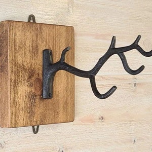 Rustic TREE BRANCH Hooks cast iron vintage hooks pegs utility Coat hook key dog leash hanging hook Necklace stand antique iron