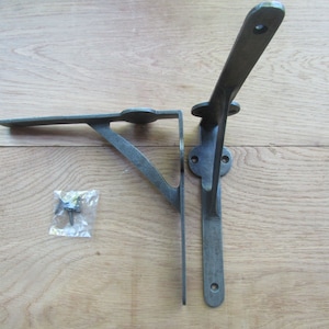 8.5&quot; Cast iron shelf brackets Scaffold industrial gallows arched simple rustic vintage retro shabby Antique iron Shelving brackets