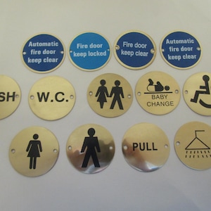 Brass door signs Toilets pub shop schools hotels business signs sign notice plate