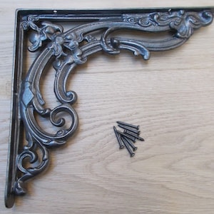 Rustic iron shelf bracket Scaffold antique vintage style decorative old industrial retro shelving bracket Iron finish