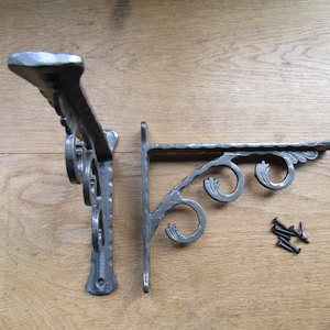 Rustic iron shelf brackets shelving brackets Scaffold antique vintage  old retro ANTIQUE IRON finish