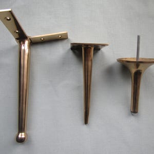 Brass Retro table legs SOLID BRASS vintage style furniture legs Pack 4 Of Legs