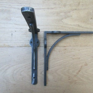 Pair of INDUSTRIAL GALLOWS Cast Iron rustic vintage scaffold iron bridge Shelf Brackets shelving brackets 8 INCH