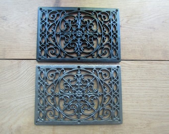 Cast iron vent cover decorative ornate fancy victorian retro vintage rustic air vent ventilation brick repair grille cover