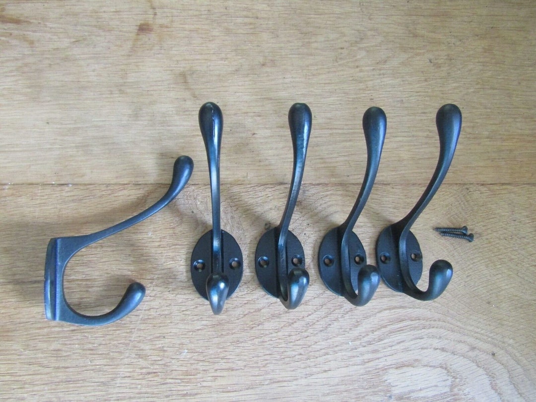 Cast Iron Rustic Hat & Coat Hook Vintage Old English Victorian Retro