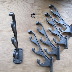 Iron rustic coat hook Antique Vintage old style Heavy Cast iron Hat & coat hook large hat hooks peg hanger ANTIQUE IRON