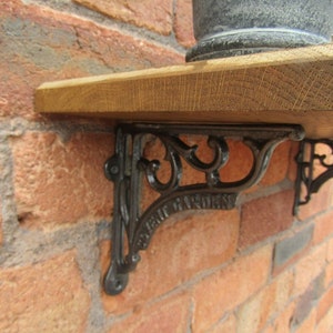 Pair of 8&quot; COVENT GARDEN  Cast Iron Shelf brackets Vintage Victorian Decorative ornate scaffold Shelf Brackets Antique iron finish