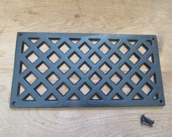 Cast iron retro vintage rustic air vent ventilation brick repair grille cover Black antique lattice pattern