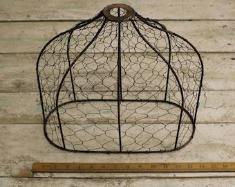 INDUSTRIAL WIRE chicken wire Tea cosy Metal light shade rustic Vintage Retro Old ceiling pendant light Shade Antique Copper