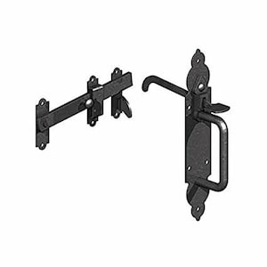 SUFFOLK LATCH Thumb Catch Lock Gothic ornamental Cottage Door Shed Garden Gate Black /Galvanized silver metal latch