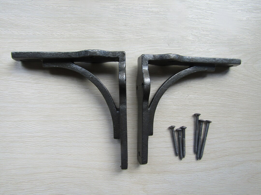 PAIR of Rustic Iron Shelf Brackets Scaffold Antique Vintage Etsy UK
