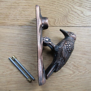 Rustic iron Door knocker vintage retro old victorian cast iron country cottage door knocker HEAVY CAST IRON Antique copper