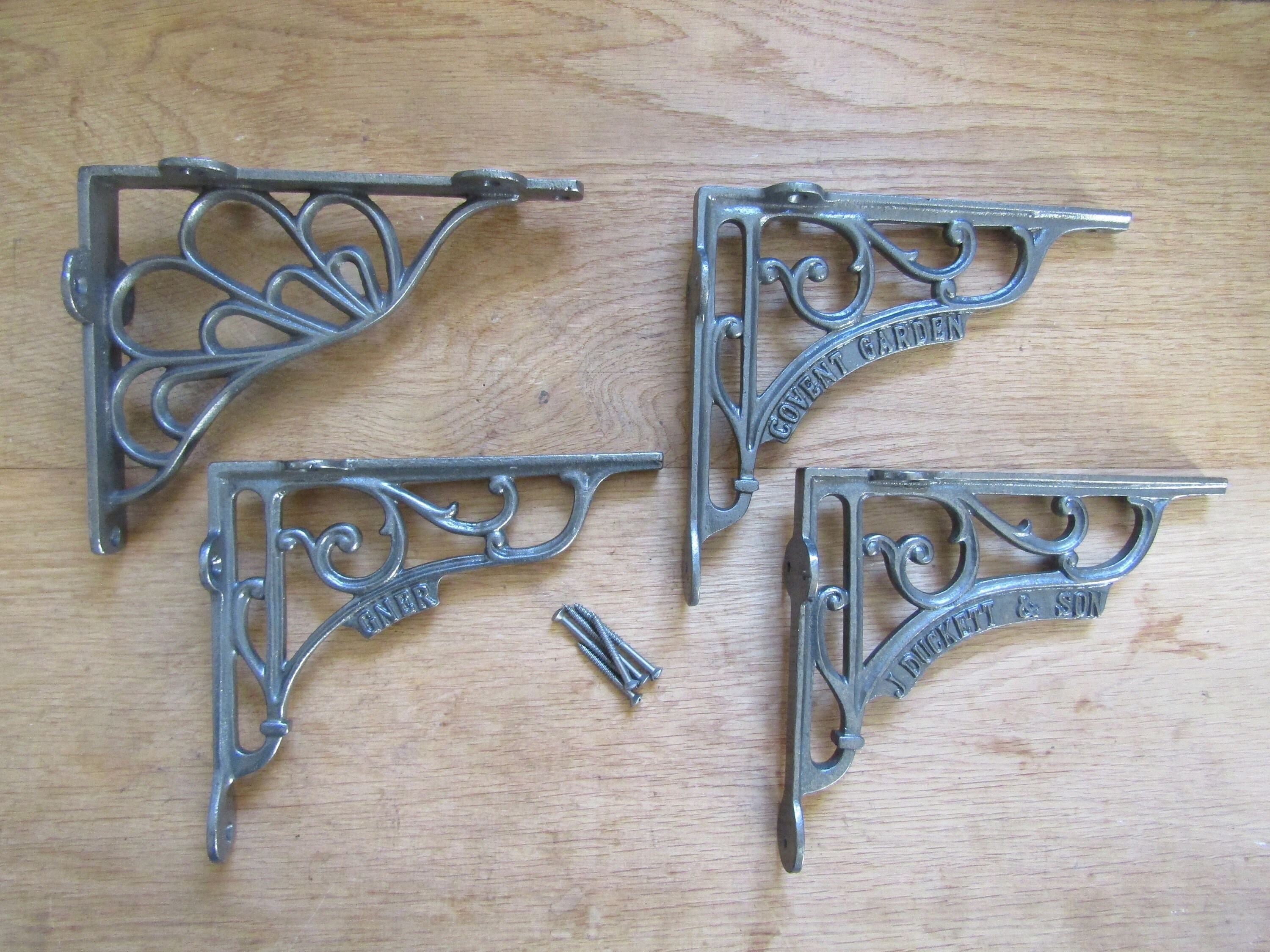 SINGLE Cast Iron Rustic Vintage Victorian Fancy Scaffold Shelf