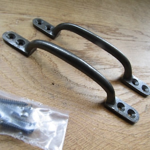 Rustic iron Cabinet door pull handle Victorian old style door pull handle rustic vintage door handle Antique iron