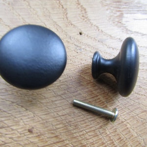 Boutons de placard ronds noirs tiroirs de placard de cuisine boutons de penderie poignées de tirage boutons de meubles en métal noir antique