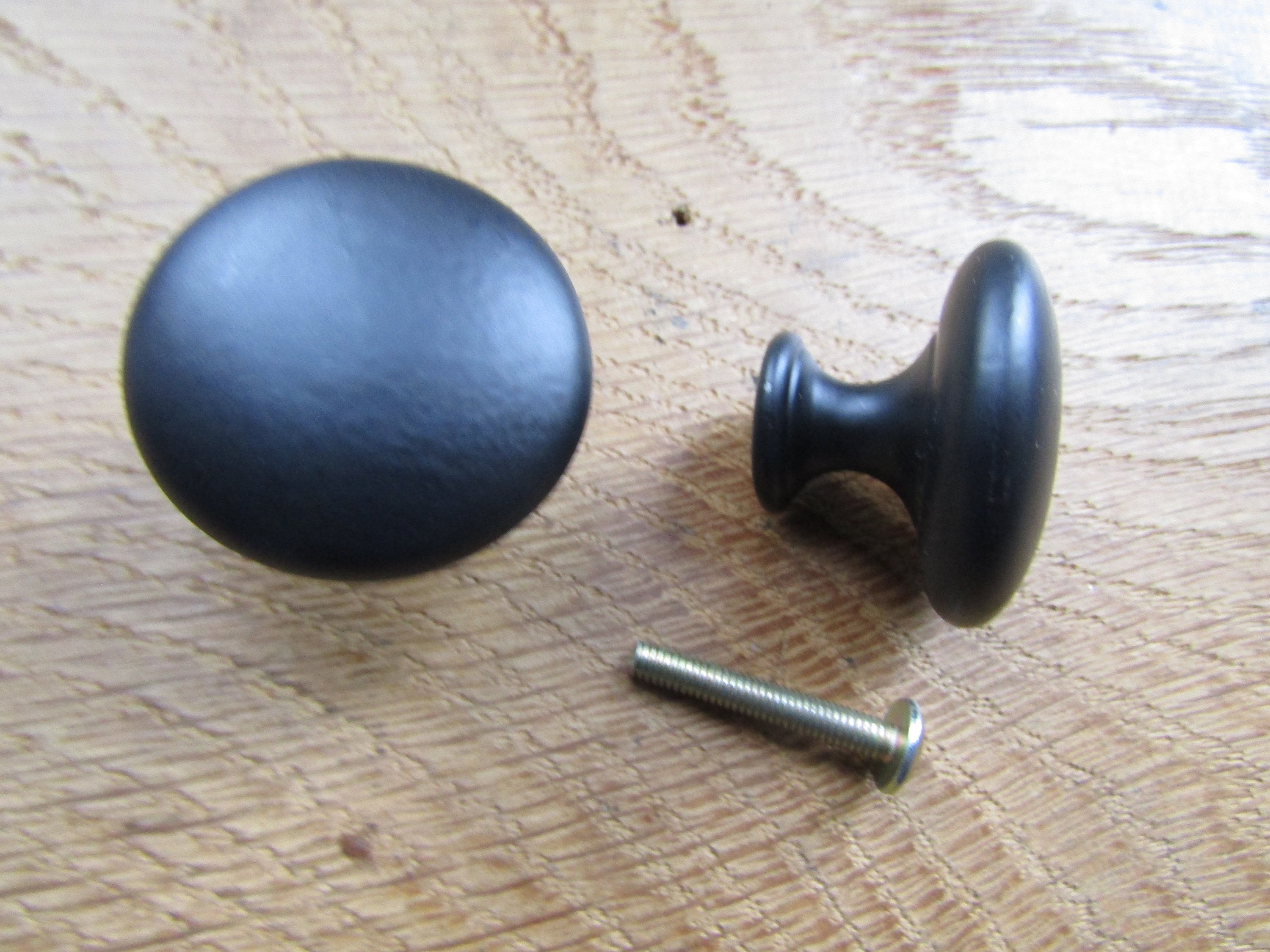 10PCS Black Round Cabinet Knobs, 30 Black Etal Drawer Knobs With - View #3