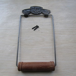 Rustic Toilet Roll holder Cast iron wire vintage Victorian retro industrial WC roll loo roll holder Antique iron
