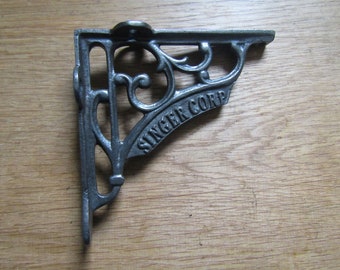 Pair Of 5 Cast Iron Victorian Scroll Shelf Brackets - Ornate Pewter/Iron Finish